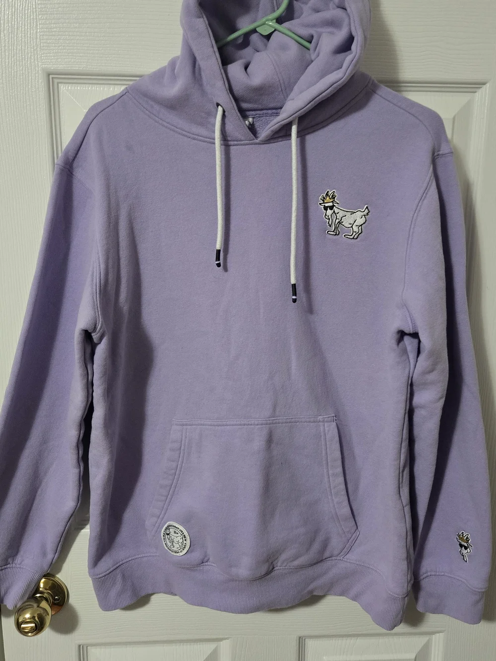 Goat Usa Lavender Pullover Hoodie with Embroidered Goat